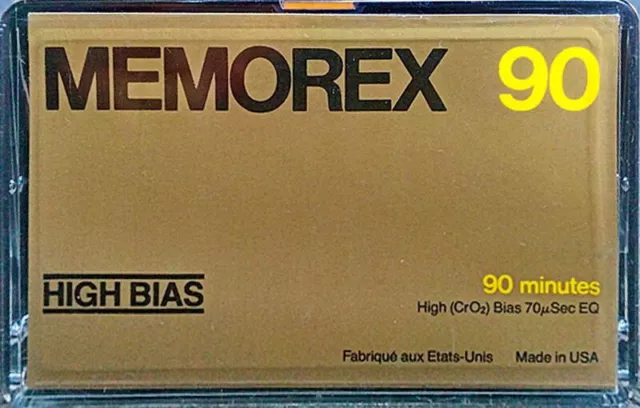 RARE MEMOREX 90 HIGH BIAS VINTAGE 1978 Chrome Audio Cassette Tape Made in USA