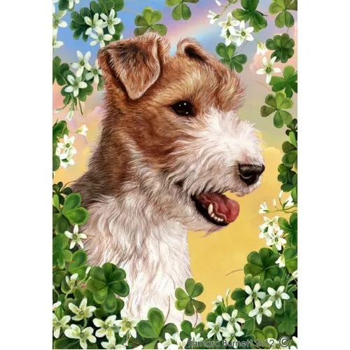 Clover Garden Flag - Wire Fox Terrier 310671