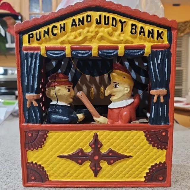 Punch and Judy Bank | Vintage Cast Iron Coin Bank