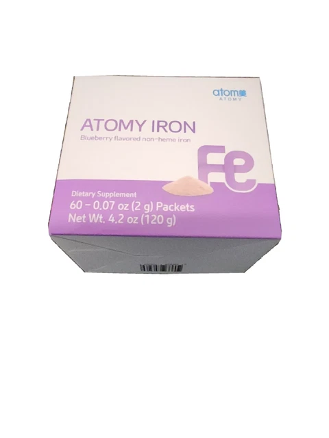 Atomy Iron Blueberry Flavor Helps Transport Oxygen Generates Blood 60 Packet