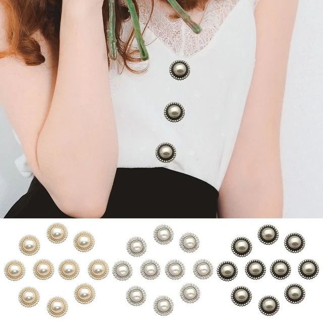 Botones Accesorios de Costura Camisa Botones Perla Ropa Botones Estrás Brillante