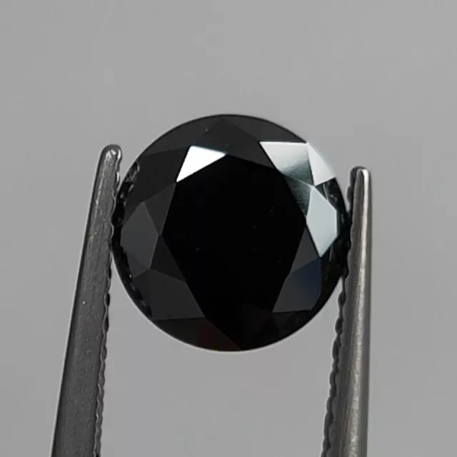 Fantastico diamante nero a taglio rotondo da 0,80 ct, pietra preziosa sfusa... 2