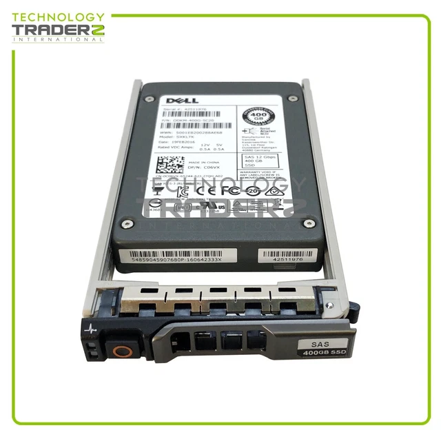 C06VX DELL 400GB Emlc SAS 12Gbps Mu 2.5” Hard Drive Sxkltx 08FKXC $130. ...