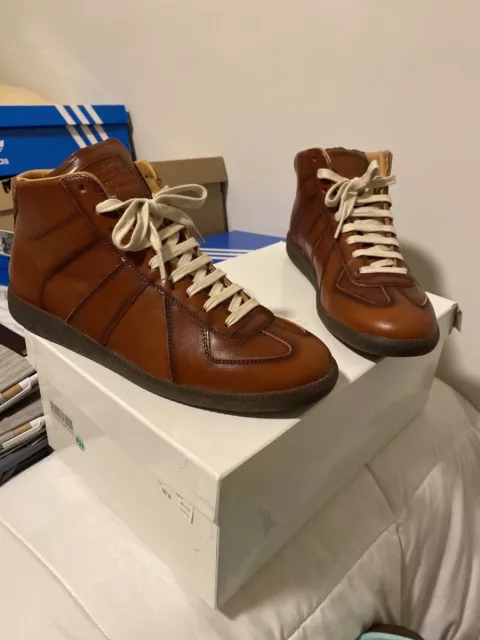 Maison Martin Margiela Cognac Replica Mens High Top Shoe Size 42 US 9