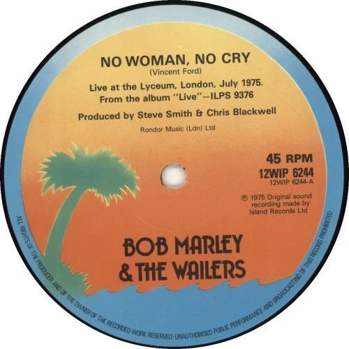 Bob Marley & The Wailers 12"  record (Maxi) No Woman No Cry