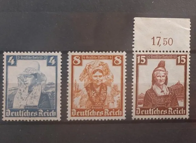 Briefmarken Deutsches Reich Mi.Nr. ab 589 Nothilfe Trachten 1935 - aus Nachlass