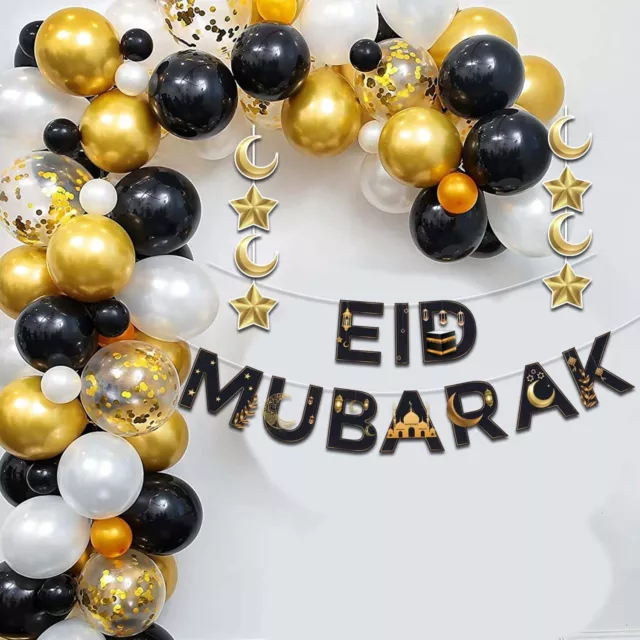 Eid Mubarak Balloon Arch Kit Set Ramadan Muslim Party Decoration Balloons