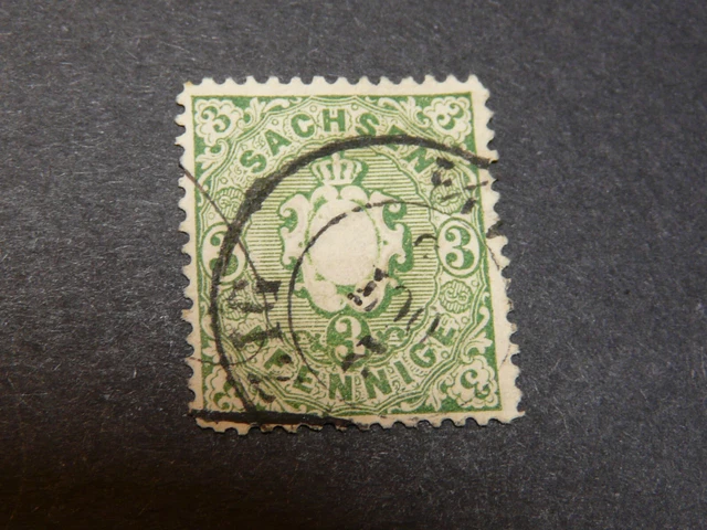 Sachsen , AD , Mi.-Nr.:  14 , gestempelt , KW: 50,00