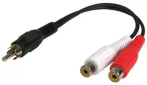 6"inch RCA Y/T Splitter,1 Male~Dual Female, Audio/Video Adapter Cable/Cord/Wire