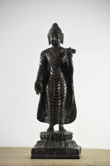 25.4cm Bronze Buddha Statue Figur Handgeschnitzt Zuhause Dekor Skulptur Idol