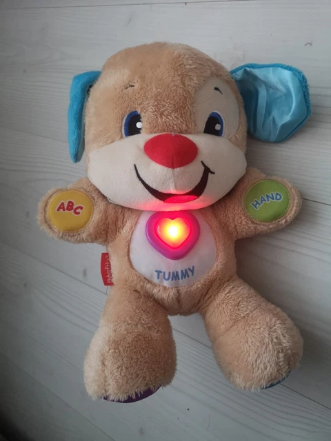 FISHER PRICE TALKING Tummy Time Bear Kids Teddy Soft Toy 14.99