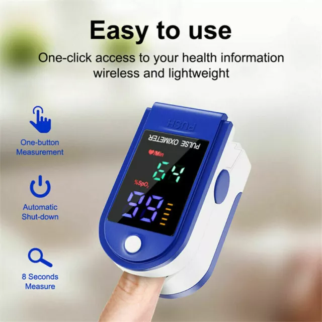 Heart Rate Monitor Oximeter Blood Oxygen SpO2 Finger Pulse Saturation Meter NEW~