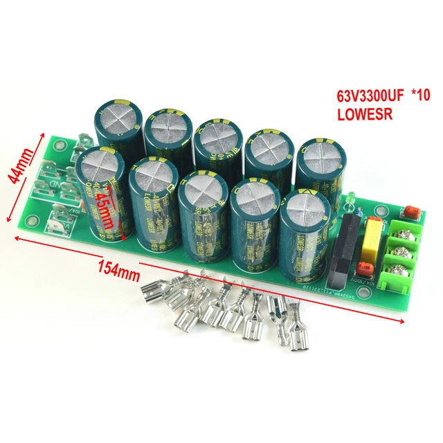HIFI Stereo 63V 3300UF 63V 2200UF 50V4700UF Kit scheda amplificatore alimentatore