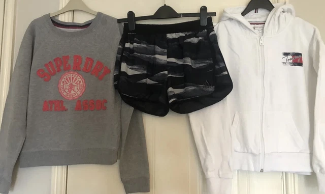 Girls Bundle Tommy Hilfiger Hoodie Superdry Jumper Adidas Shorts - Age 14-15