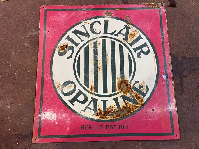 Sinclair Motor Oil Can Gas Station Shell Sign Vintage Service Gulf Antique D-x