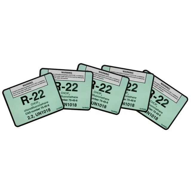 R-22 / R22 Label # 04022 , Pack of (5)