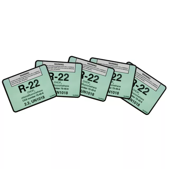 R-22 / R22 Label # 04022 , Pack of (5)
