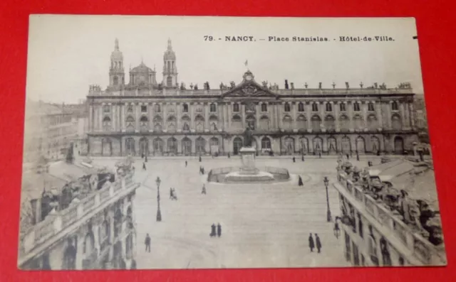 1907 Cpa Postcard Nancy Place Stanislas Lorraine 54 City Hotel
