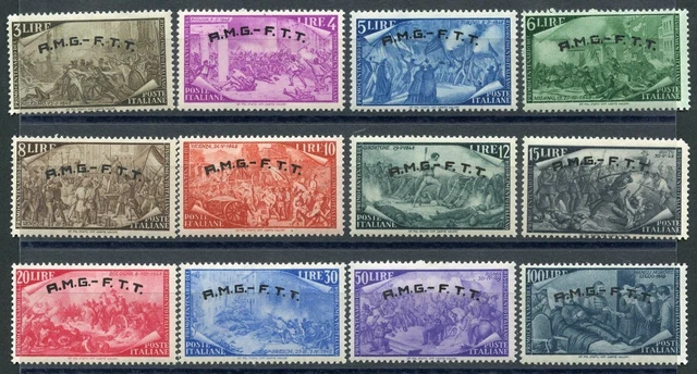 Trieste Zone A #18-29 MNH CV$138.75 AMG-FTT Ovpt on Italy #495-506