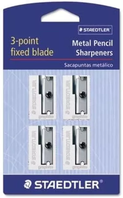 Staedtler Manual Pencil Sharpeners Silver 4/Pack (51010Bk402Na) 428748