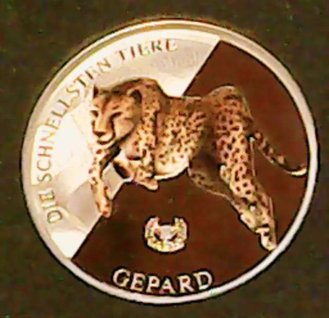 Austrian Silver Coin Cheetah - The Fastest Creatures 2017