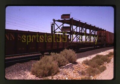 1963 SP Southern Pacific Freight / Car Carrier @ Tucson AZ - Vtg Railroad Slide