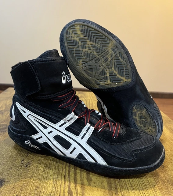 Asics Jackal Vintage Wrestling Shoes‎ Men\'s Sz 8 RARE P2 2003 Black Suede Boxing gone* Asics Jackal (2003) ~ Size 8 ~? #asicswrestlingshoes  main image 4