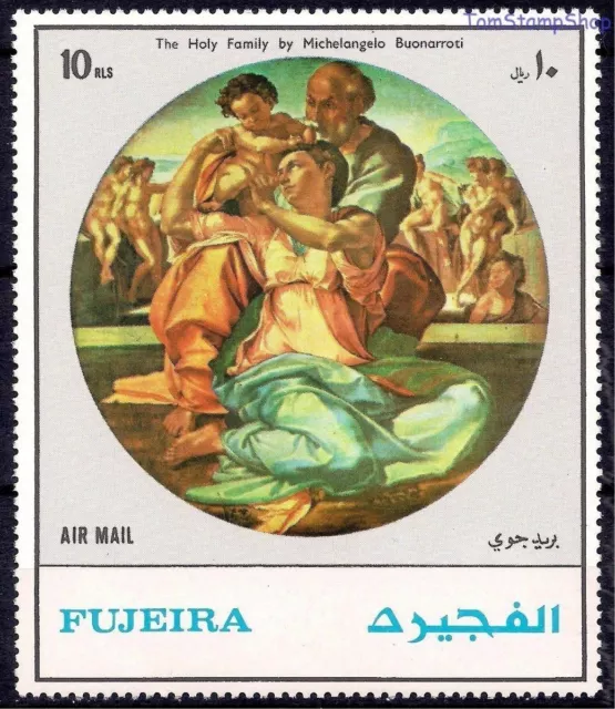 Fujeira 1972 Michelangelo/The Holy Family/Florence/Gallery Painting m/s perf MNH