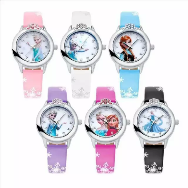 Disneys Frozen Elsa and Anna Girls Kids Children Cartoon Party Gift Wrist Watch