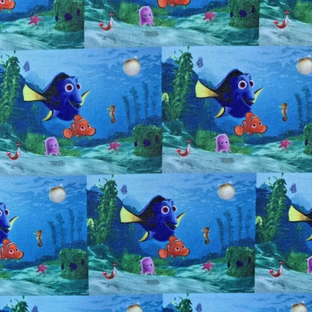 Fq Disney Nemo Dory Fish  Sea  Childrens Character Fabric