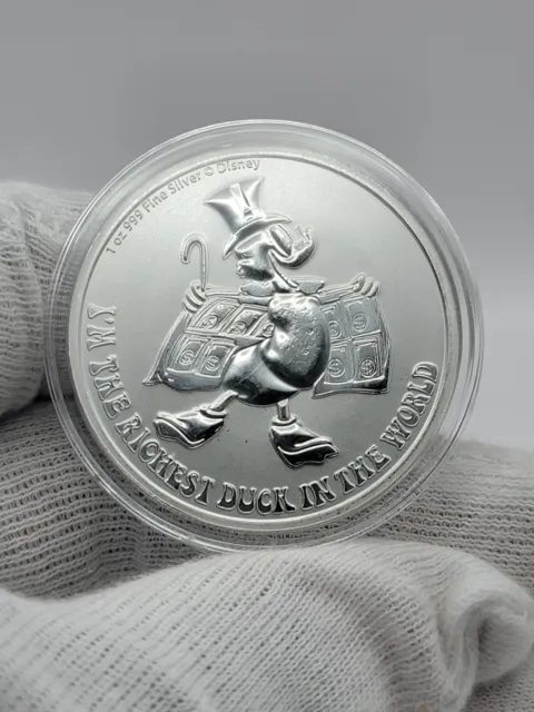 1 oz. 999 Fine Silver Coin Niue 2022 Uncle Scrooge McDuck Disney