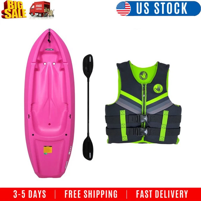 Lifetime Pink Wave Youth Kayak and Body Glove Life Jacket Bundle-Fast delivery