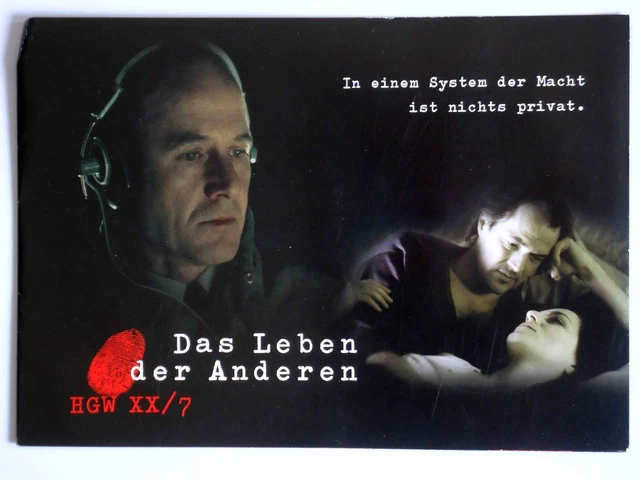 DAS LEBEN DER Anderen - Martina Gedeck - Ulrich Mühe - Flyer/Filminfo