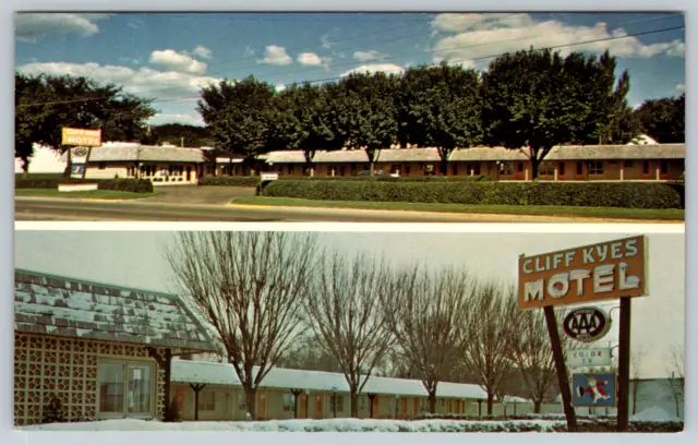 c1960s Cliff Kyes Motel Mankato Minnesota Vintage Postcard