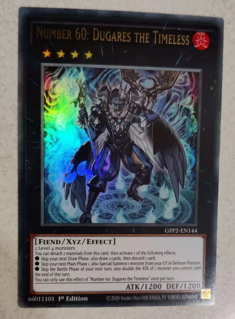 1x Yu-Gi-Oh! Number 60: Dugares The Timeless - GFP2-EN144 - Ultra - 1st Ed - NM