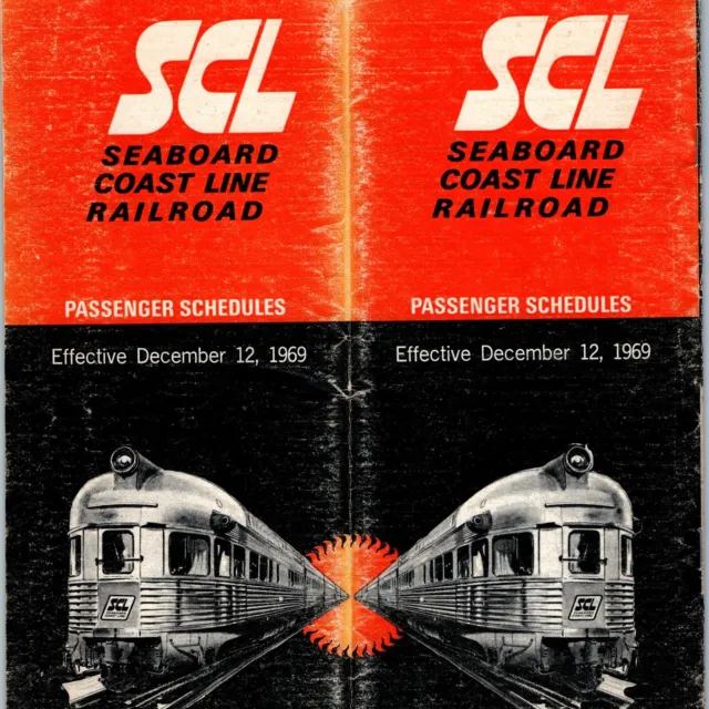 Dec 1969 Seaboard Coast Line Railroad Public Timetable Passenger Schedule SCL 4L