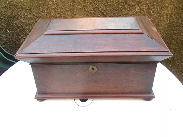 Large,Antique Rosewood Tea Caddie