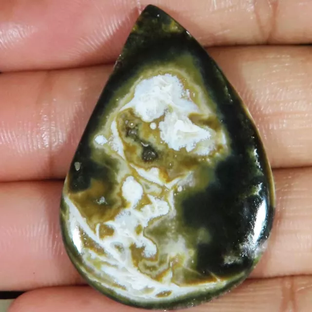 Natural Ocean Jasper Cabochon 50.75 CTs31x45x4 mm Gemstone eb_171