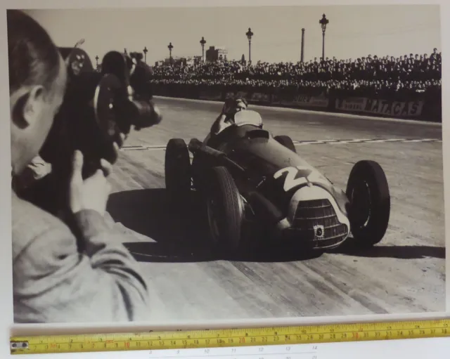 Juan Manuel Fangio - Alfa Romeo 159 - 1951 GP di Spagna - F1 - Stampa Motorsport
