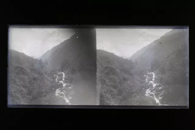 Montagne France Cauterets Photo Stereo L2n16 Vintage NEGATIVE Glass Plate