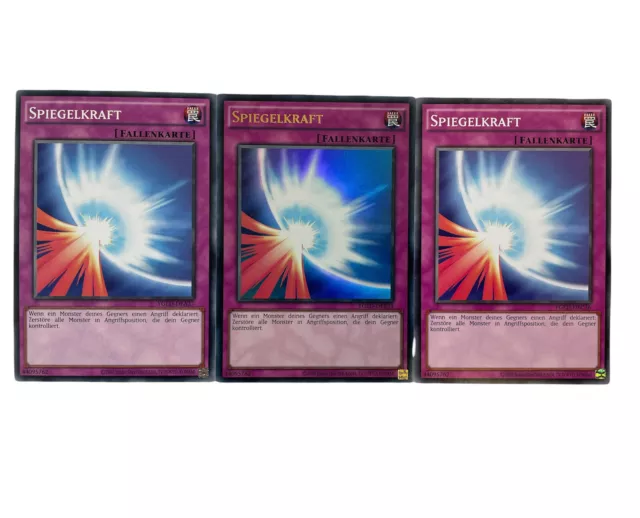 Yu-Gi-Oh! Spiegelkraft YGLD-DEB33 1 x Ultra Rare 2 x Common Deutsch Near Mint