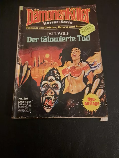 Dämonen-Killer Heft 29 • Der tätowierte Tod • Paul Wolf (1983)