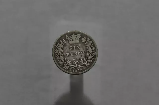 🧭 🇬🇧 Uk Gb 6 Pence 1873 Die Nr.19 Bull 3228 Die 3A Victoria B59 #9724
