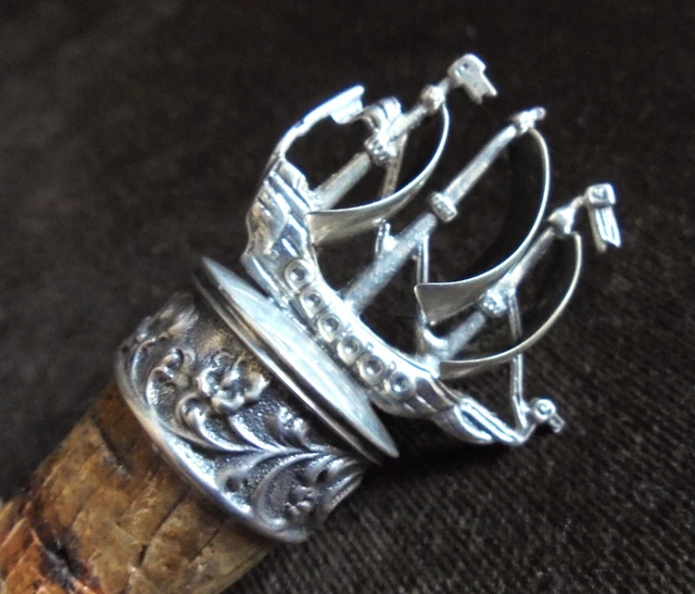 Xix Inque BOUCHON À VIN CARAVELLE - Argent massif du XIX ème, Pièce unique EUR ...