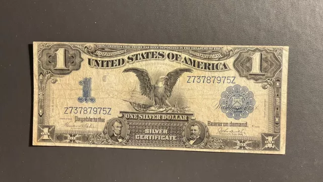 1899 $1 One Dollar “ Black Eagle ” Silver Certificate Large Size Note