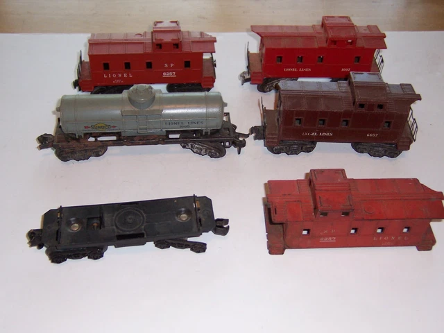 (6) car Lionel junk drawer lot, Sunoco Tanker