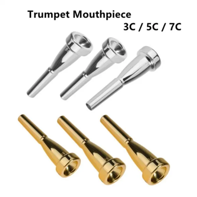 Optimal Performance Gold/Silver Trumpet Mouthpiece for Versatile Playing