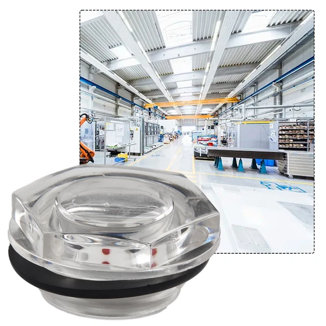 G34 Vetro mirino in plastica trasparente filo maschio per raccordi compressore d'aria [78]