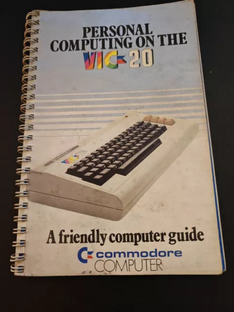 Vtg Personal Computing On the VIC 20 Computer Guide By Commodore UK 1981 Spiral