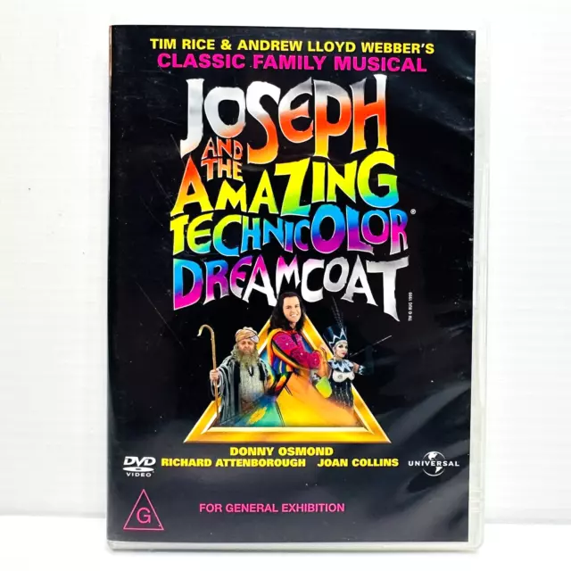 Joseph And The Amazing Technicolor Dreamcoat DVD Movie Region 4 PAL Musical